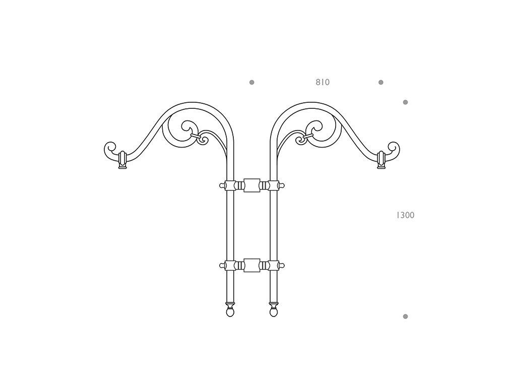 cima a pastorale alluminio ghisa 501 doppio dimensioni