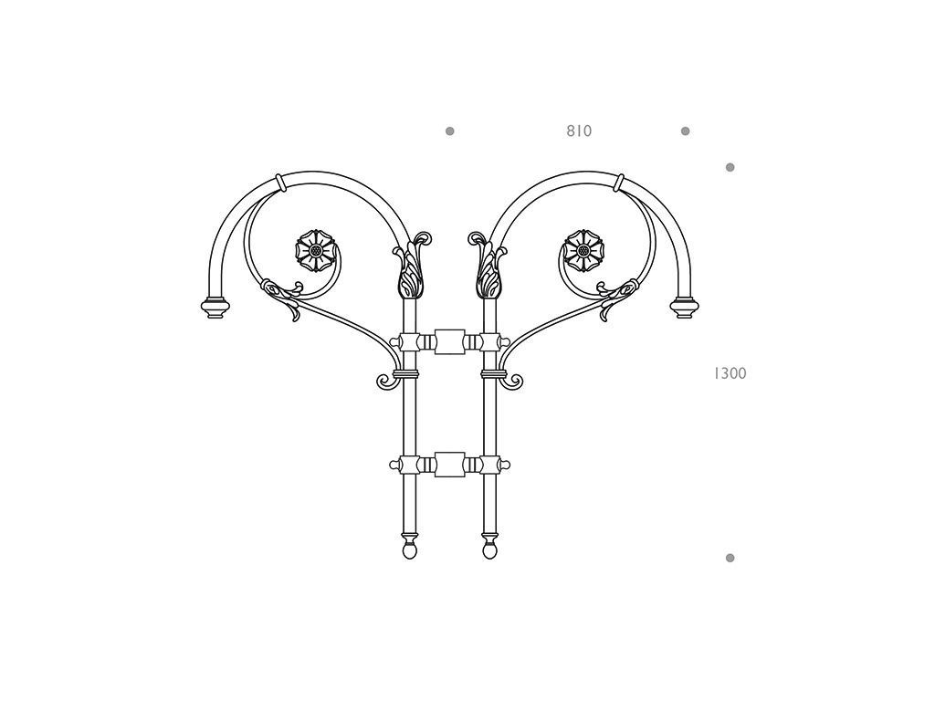 cima a pastorale alluminio ghisa 504 doppio dimensioni