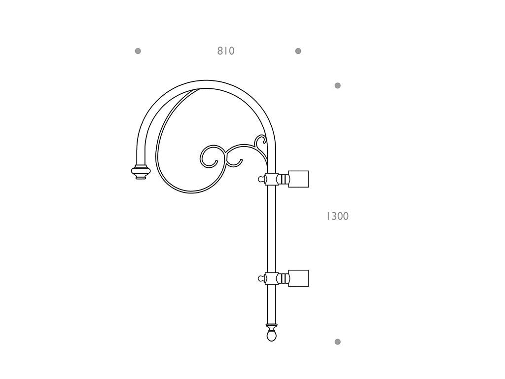 cima a pastorale alluminio ghisa 507 singolo dimensioni
