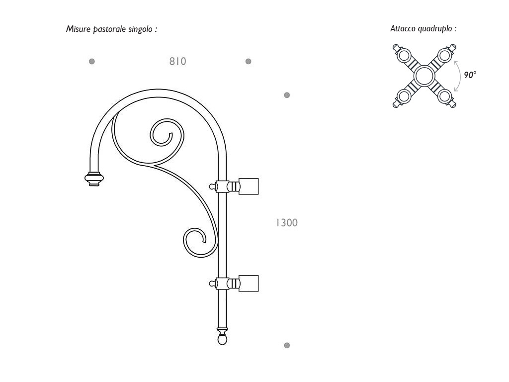 Cima a pastorale 506 - dimensioni