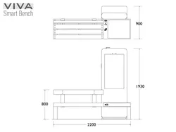 Smart bench  VIVA SIGNAGE tecnical image