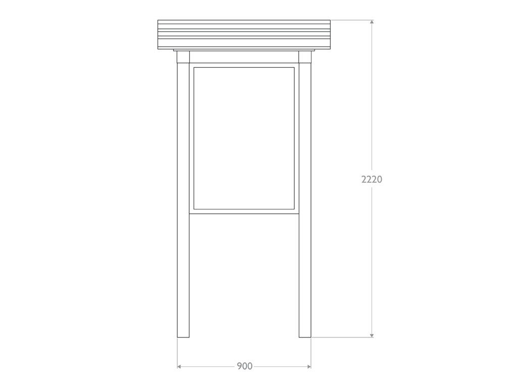 Espositore ES1 in STRONGPLAST - prospetto