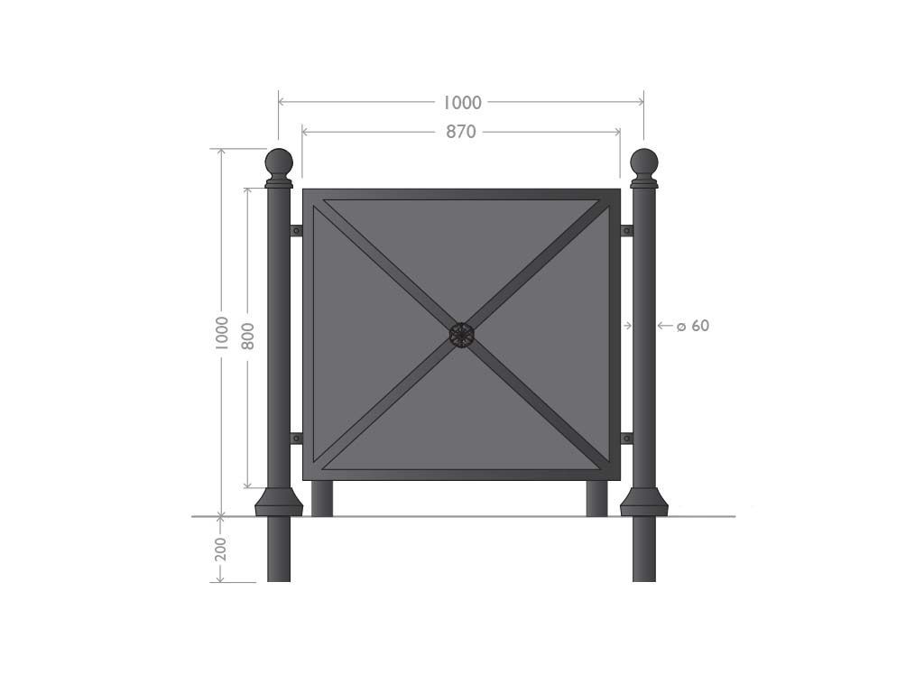 Fioriera artistica Lilla misure