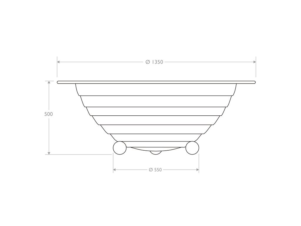 fioriera classica ghisa 1004 prospetto