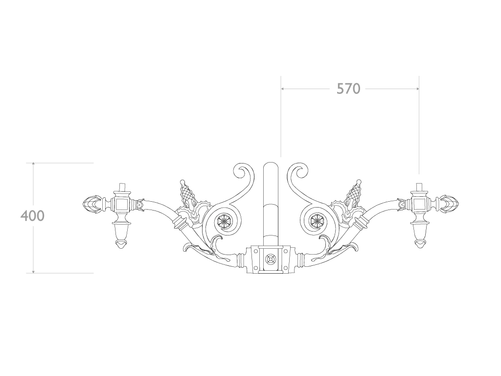 iktinos cima tripla ghisa alluminio 406 3 dimensioni 2d