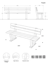 misure 2d panchina valencia cod 310706