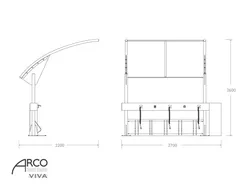 Bus Shelter Arco Smart dimesion