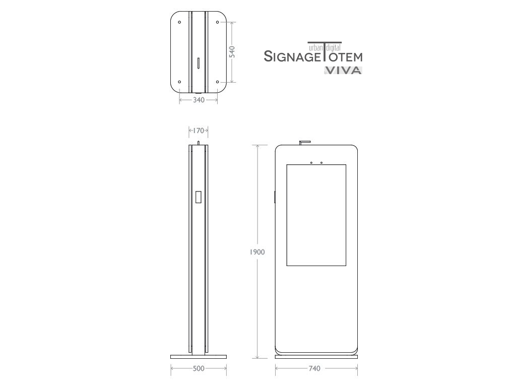 Misure Urban digital signage totem