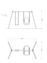 misure altalena seggiolino disabili strongplast plastica riciclata blu