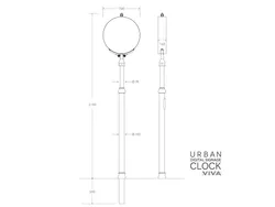 misure orologio artistico con schermo urban digital signage clock