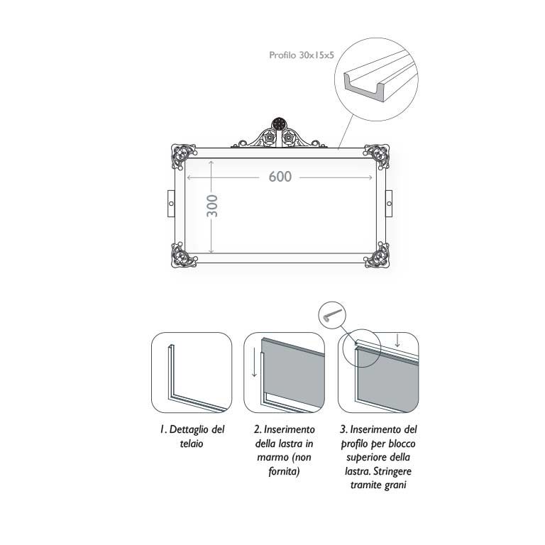 Pannello informativo artistico misure