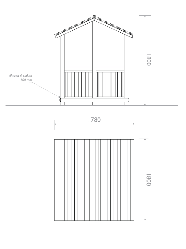Fairy Playhouse in Strongplast Post-consumer recycled plastic dimension