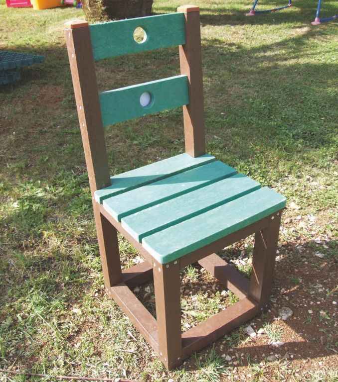 Sedia Flaminia in STRONGPLAST - plastica riciclata post consumo