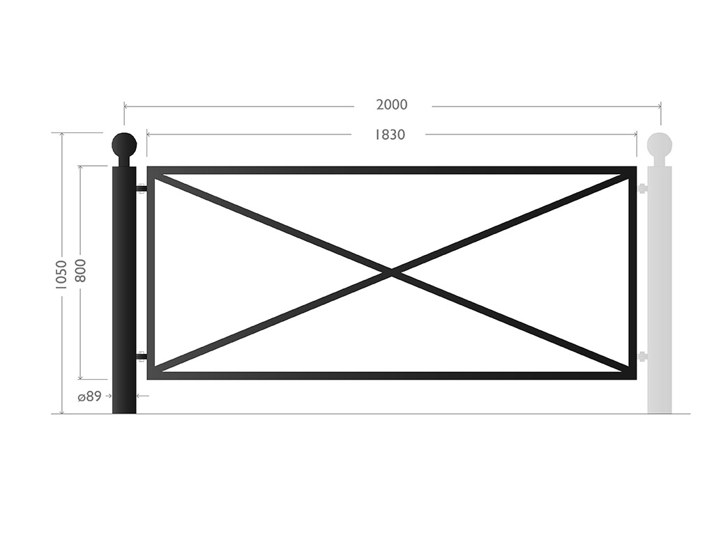 Misure Transenna Riquadro singola