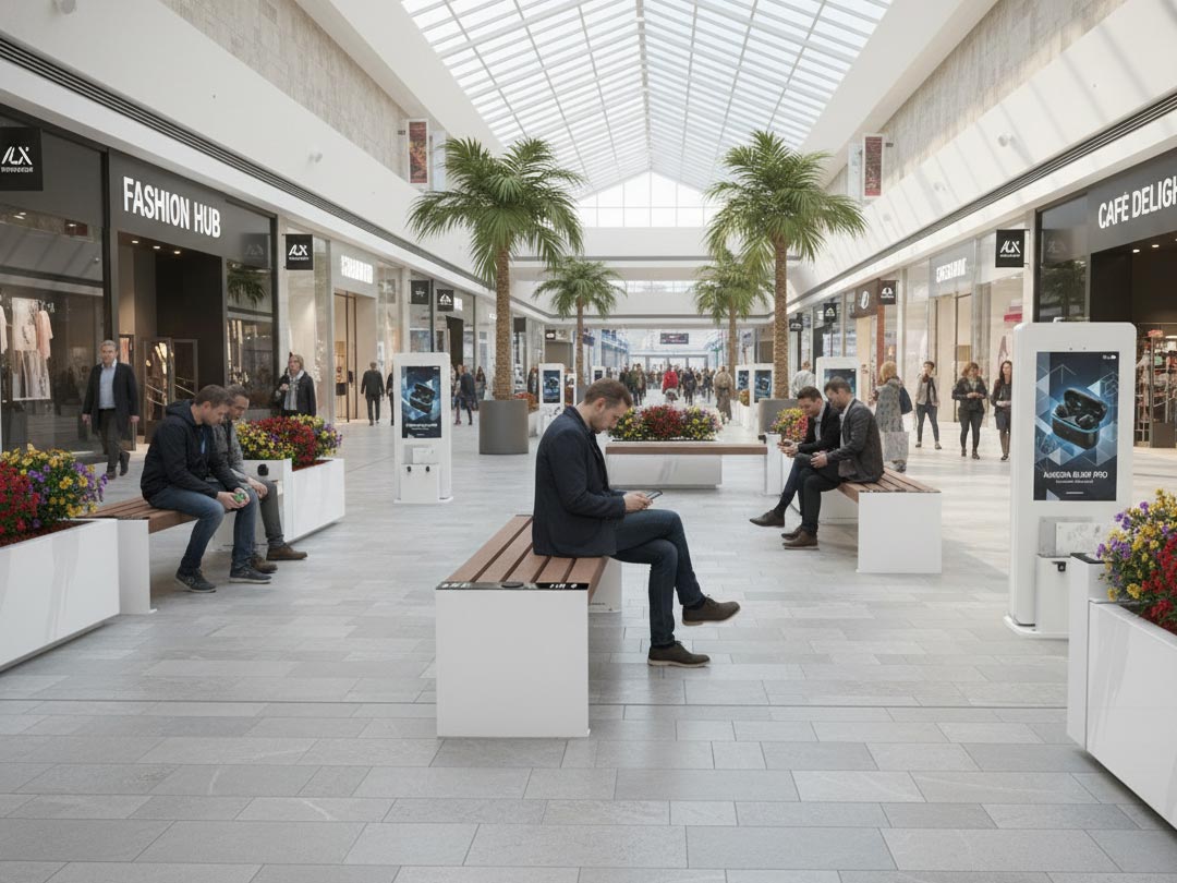 Modular fixtures for shopping malls - Assieme Arredi Smart Viva Per Centri Commerciali Foto1 Assieme Arredi Smart Viva Per Centri Commerciali Foto1